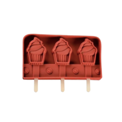 MOLDE 3 PALETAS HELADO - CUPCAKE