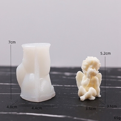 MOLDE SILICONA ANGEL SENTADO PIES CRUZADOS PENSATIVO VELA - comprar online