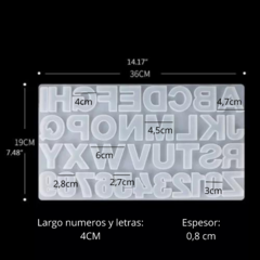 KIT X 2 UNIDADES MOLDE PLANCHA LETRAS Y NUMEROS - MAX en internet