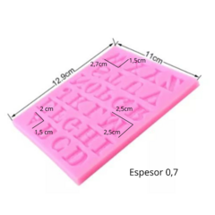 MOLDE SILICONA ABECEDARIO LETRAS CON FIRULETE - comprar online