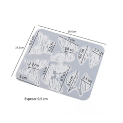 MOLDE SILICONA 6 MARIPOSAS DIFERENTES - MODELO 4 - comprar online