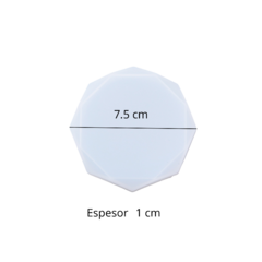 MOLDE SILICONA POSAVASOS CIRCULO CON BORDE FACETADO - comprar online