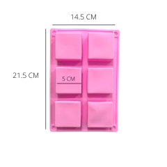 MOLDE PLANCHA 6 CUADRADOS JABON - comprar online