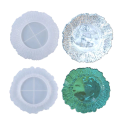 MOLDE SILICONA PLATO BANDEJA CIRCULAR IRREGULAR RAYAS