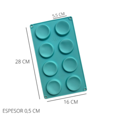 MOLDE PLANCHA 8 CIRCULOS GRANDE - comprar online
