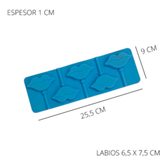 MOLDE PLANCHA 5 CHUPETIN PALETA LABIOS BOCA en internet