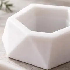 MOLDE SILICONA MACETA PORTAVELAS HEXAGONAL - DOCTOR GLITTER
