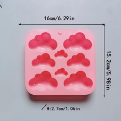 MOLDE SILICONA 8 NUBES JABONES VELAS MIX TAMAÑOS - comprar online