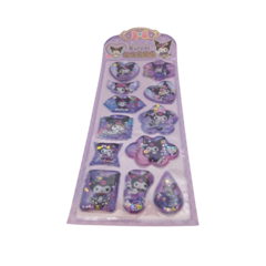 PLANCHA STICKER AUTOADHESIVO 3D RELIEVE CON AGUA Y ESTRELLAS SHAKER KUROMI en internet
