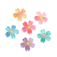 CHARMS APLIQUES PARA PEGAR CELULAR RIGIDOS FLOR SAKURA CON LUZ X 10U - comprar online