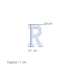 MOLDE SILICONA LETRA INDIVIDUAL 4 CM