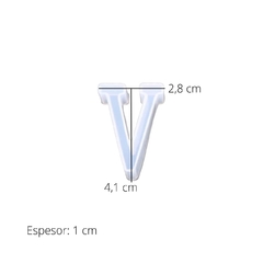 MOLDE SILICONA LETRA INDIVIDUAL 4 CM - tienda online