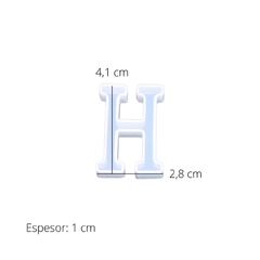 MOLDE SILICONA LETRA INDIVIDUAL 4 CM en internet
