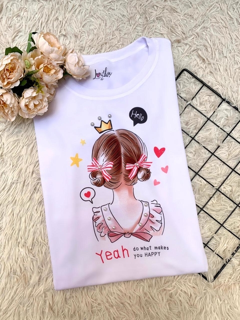 TSHIRT YEAH MENINA COM COROA (PÉROLA NA ESTAMPA)