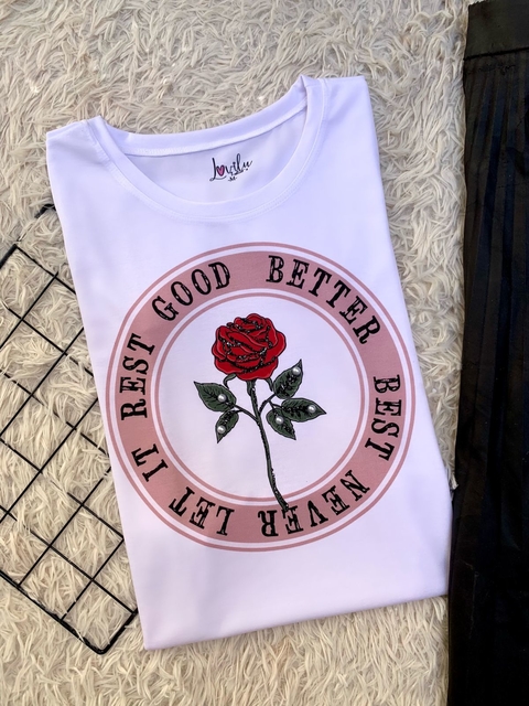 TSHIRT BEST GOOD BETTER (PÉROLA NA ESTAMPA)