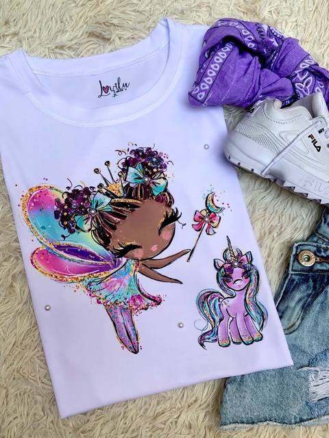 TSHIRT FADINHA UNICORNIO (SEM PÉROLA)