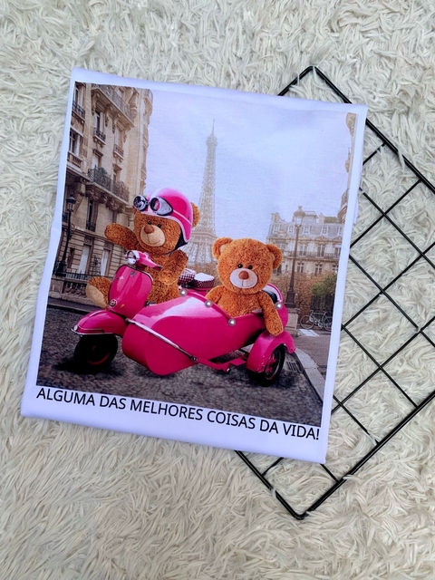 TSHIRT URSINHOS AMIGOS (PÉROLA NA ESTAMPA)