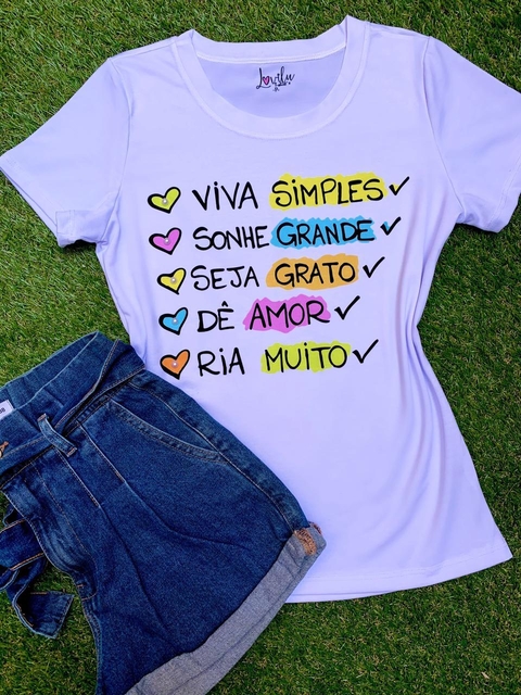 Viva Simples Sonhe Grande Seja grato (SEM PÉROLA)