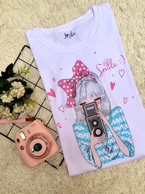 SMILE MENINA FOTÓGRAFA (PÉROLA NA ESTAMPA)