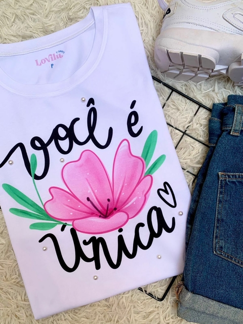 TSHIRT VOCÊ É ÚNICA (PÉROLA NA ESTAMPA)
