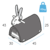 Patapata Conejo Gris Visón - tienda online