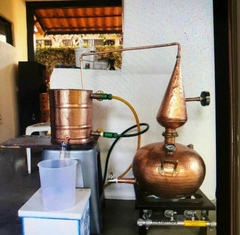 Alambique de cobre 50 litros coluna para whisky