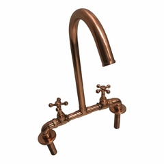 Torneira de cobre c/ misturador agua quente fria - Decobremetais
