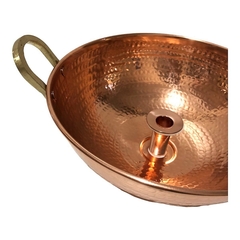 Kit cuba tacho de cobre 33cm + Torneira Cascata + válvula - comprar online