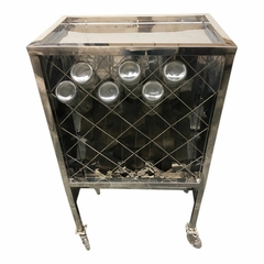 Mesa Escorredor Inox para 48 garrafas - Ideal para fábrica de cachaça e bebidas destiladas