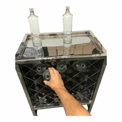Mesa Escorredor Inox para 48 garrafas - Ideal para fábrica de cachaça e bebidas destiladas - loja online