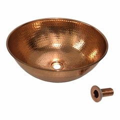 Cuba de Cobre 38cm + Válvula - loja online