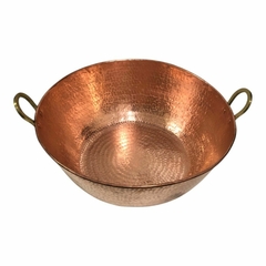 Tacho de cobre para produção de doces