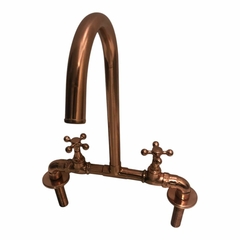 Torneira de cobre c/ misturador agua quente fria