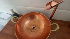 Kit cuba tacho de cobre 33cm + Torneira Cascata + válvula na internet