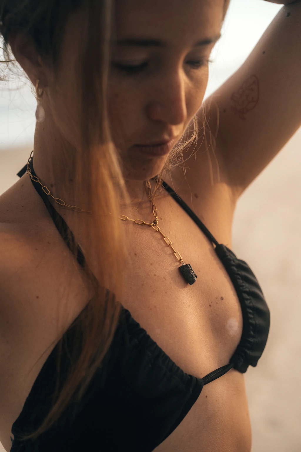 Collar Agni ♡ Turmalina Negra