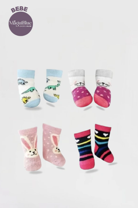 Pack x3 Medias Bebe Estampadas Niño-Niña ELEMENTO