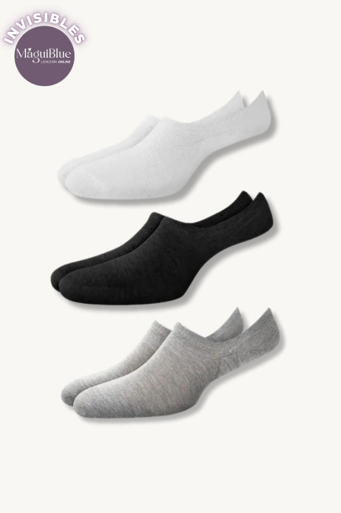 Pack x3 Medias Hombre Soquete Invisible Lisa ELEMENTO