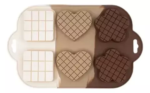 Molde silicona Waffles Mix de formas 5,5 cm -| 6 cav. - comprar online