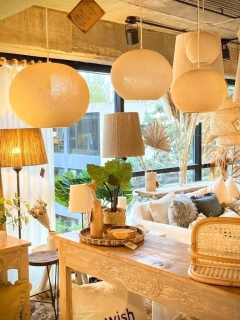 LAMPARA GLOBO NATURAL