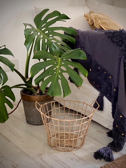 CANASTO CUADRICULADO KRAFT CHICO