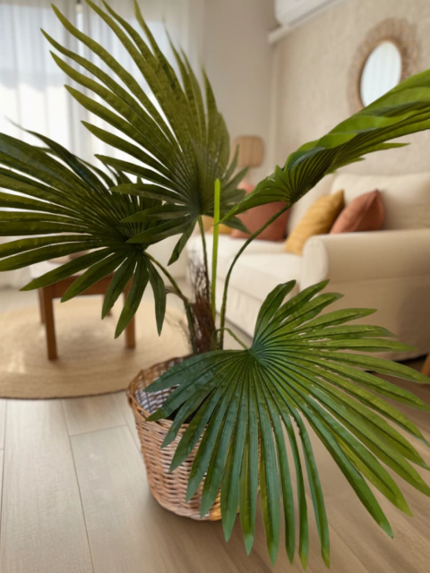 PLANTA ARTIFICIAL PALMETO EN MACETA 90CM - comprar online