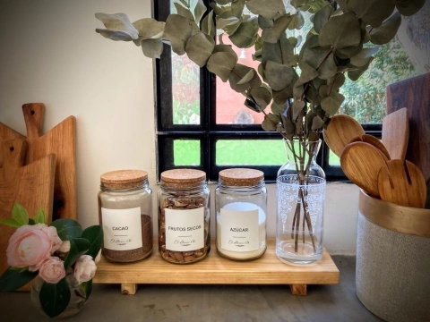 FRASCO DE VIDRIO TAPA DE CORCHO CHICO