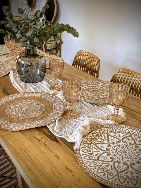 INDIVIDUAL / PLATO SITIO MANDALA SET X 4 - comprar online