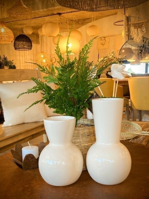 FLORERO DE CERÁMICA LOLI NATURAL