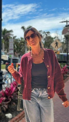 SACO EMA BOTONES BORDEAUX - comprar online