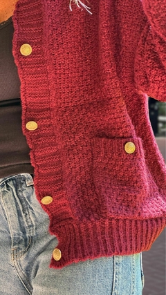 SACO EMA BOTONES BORDEAUX - El Almacén de Totó® | #Inspirando Mujeres