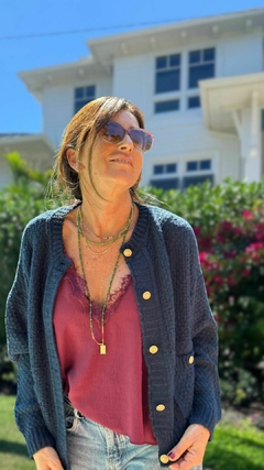 SACO EMA BOTONES AZUL - comprar online