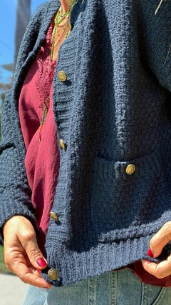SACO EMA BOTONES AZUL - El Almacén de Totó® | #Inspirando Mujeres