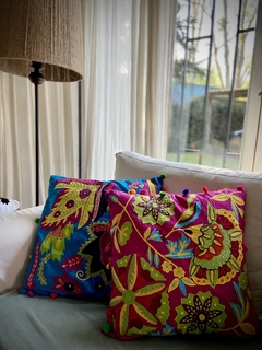 ALMOHADON BOHO TURQUESA - tienda online
