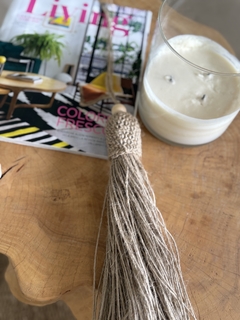 BORLA YUTE Y MADERA GRANDE - comprar online